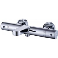 Bernstein - Wannenarmatur Wandmischbatterie 4051 mit Thermostatventil mit Duschschlauch Standard ohne Duschstange Handbrause von Bernstein