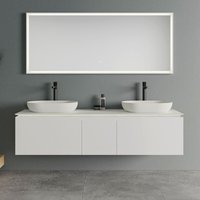 Waschtischunterschrank Bernstein Treasure 170cm Weiß softmatt mit LED-Beleuchtung von Bernstein