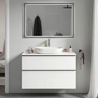 Waschtischunterschrank Bernstein lavoa 100 cm für Aufsatzwaschbecken - Korpus Weiß matt, Metallgriff Chrom, Waschtischplatte Weiß matt Waschtischunterschrank Bernstein lavoa 100 cm für Aufsatzwaschbecken - Korpus Weiß matt, Metallgriff Chrom, Waschtischplatte Weiß matt von Bernstein