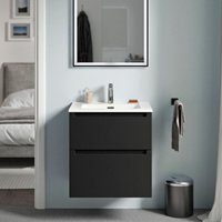 Waschtischunterschrank Bernstein vireo 60cm mit Waschbecken Weiß Badmöbel: Schwarz matt Waschtischunterschrank Bernstein vireo 60cm mit Waschbecken Weiß Badmöbel: Schwarz matt von Bernstein