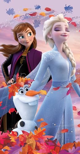 Disney Badetuch Frozen die Eiskönigin - Dreamteam - Strandtuch 75 x 150 cm 100% Baumwolle Strandlaken Badelaken Handtuch Saunatuch Olaf Kristoff Sven Arendelle passend zur Bettwäsche von Beronage