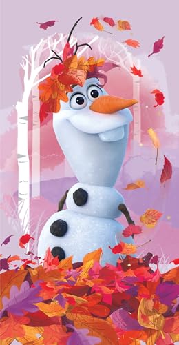 Disney Badetuch Frozen - die Eiskönigin - Motiv Olaf - Strandtuch 75 x 150 cm 100% Baumwolle Strandlaken Badelaken Handtuch Saunatuch Anna ELSA Kristoff Sven Arendelle von Beronage