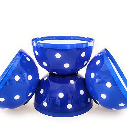 Berossi Müslischale Suppenschüsseln blau gepunktet Suppenschüssel | Müslischalen runde Schalen kleine Schüsseln Müslischüssel Schüssel Set | Retro Müsli Schale Servierschale 700 ml | 4 Stück Berossi Müslischale Suppenschüsseln blau gepunktet Suppenschüssel | Müslischalen runde Schalen kleine Schüsseln Müslischüssel Schüssel Set | Retro Müsli Schale Servierschale 700 ml | 4 Stück von Berossi