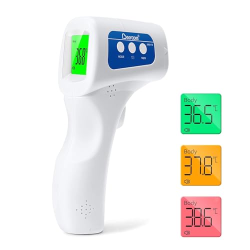 Berrcom Fieberthermometer Kontaktlos Infrarot Stirnthermometer Digitales Medizinisches Thermometer 3 in 1 mit sofort Ablesung und Fieberalarm Berrcom Fieberthermometer Kontaktlos Infrarot Stirnthermometer Digitales Medizinisches Thermometer 3 in 1 mit sofort Ablesung und Fieberalarm von Berrcom