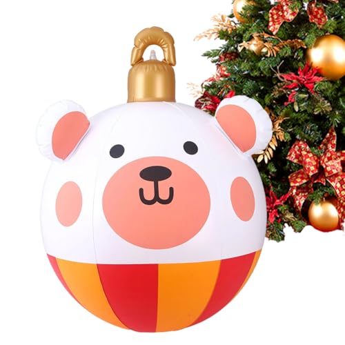 Aufblasbarer Weihnachtskugel - 23 Zoll Ornament, Schweißdekoration | Große Unterstützung Für Hofurlaub, Gartentür Dekorationen Für Terrasse Rasen Für E von Berriphonia
