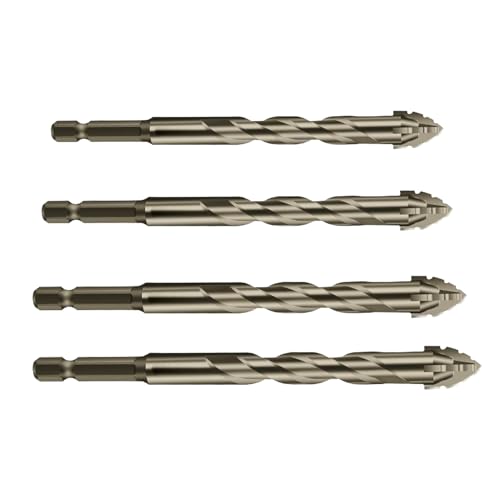 Berriphonia Exzenterbohrer-Set – Exzenterbohrer-Set mit 4 Schneiden, Bohrspitze mit hoher Härte für Beton, Zement, Fliesen, Metall, Holz Berriphonia Exzenterbohrer-Set – Exzenterbohrer-Set mit 4 Schneiden, Bohrspitze mit hoher Härte für Beton, Zement, Fliesen, Metall, Holz von Berriphonia