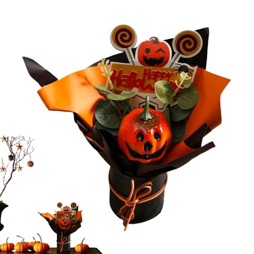 Berriphonia Halloween Bouquet | Pumpkin Bunch mit künstlichen Fällen – künstliche Dekoration für Erwachsene Party Herbst Haunted House verwandeln Sie Ihren Raum mit diesem von Ha inspirierten von Berriphonia