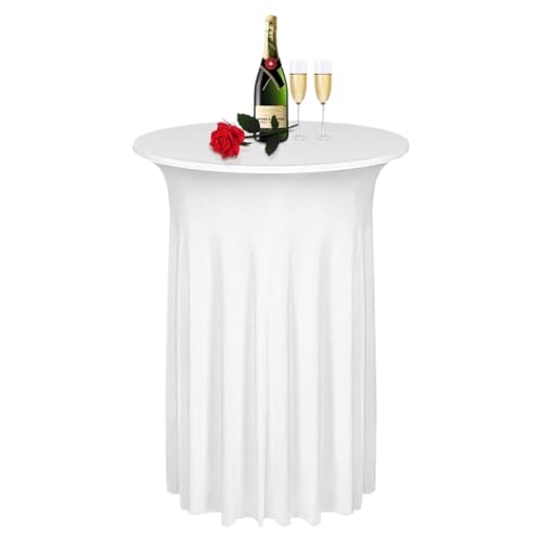 Berriphonia High Top TableCovers – Spandex Christmas Round Bar Tisch, Bankett, Dekoration für Zuhause, Cocktailtisch, kombiniert Pratub Hochzeiten von Berriphonia