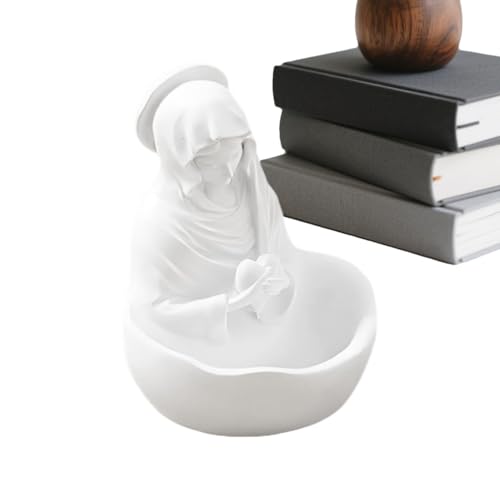 Berriphonia Jungfrau Maria Rosenkranz Holder – Unserer Lieben De Grace Statue Jungfrau Marie Holder Rosary – Figur Saint Religiös für Taufe Esstisch entworfen für Katholiken auf der Suche nach von Berriphonia