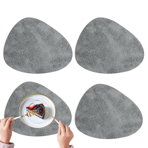 Berriphonia Matte Platzmatte für Esstische, Tischmatte zum Abendessen aus Leder, 4-teilig, hitzebeständig, für Innendekoration, für Eleganz im Innen- und Außenbereich von Berriphonia