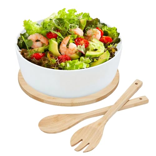 Berriphonia Salatschüssel, Salatschüssel, Servierschüssel, Behälter mit Deckel, Küchenzubehör aus Holz, zum Mischen von , Getreide, Nudeln, verbessern Sie Ihr Ex von Berriphonia