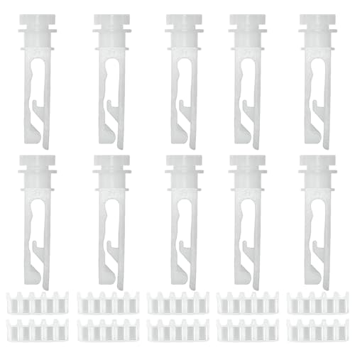 Berriphonia Vertikal Blindsteme – 10 Sets zur Reparatur von Blindblinden, vertikal, weiß – Ersatzteile, für , Kopfschiene, Ersatzteile, Ersatz für S-Ersatzteil von Berriphonia