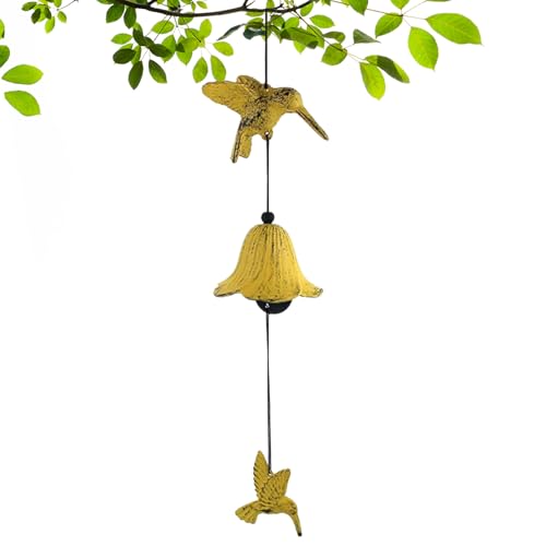 Berriphonia Wind Chimes – Kolibri-Hüte für den Außenbereich, Terrasse, dekorative Ornamente, Gartendekoration, Glocke für Baum, Balkon, , Windspiele aus Metall, dient als Gartendekoration von Berriphonia
