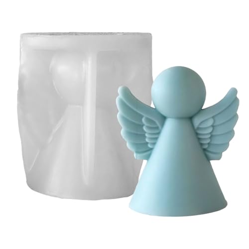 Engel Silikonform - engelförmige Handwerksform, Harzform | Easy Release Crafts Maker Aid, Creative Clay Cement Baking Dekoration Maker für DIY -Handwerksprojekte Home Party Holiday 2.91x2.56x3.35 in von Berriphonia
