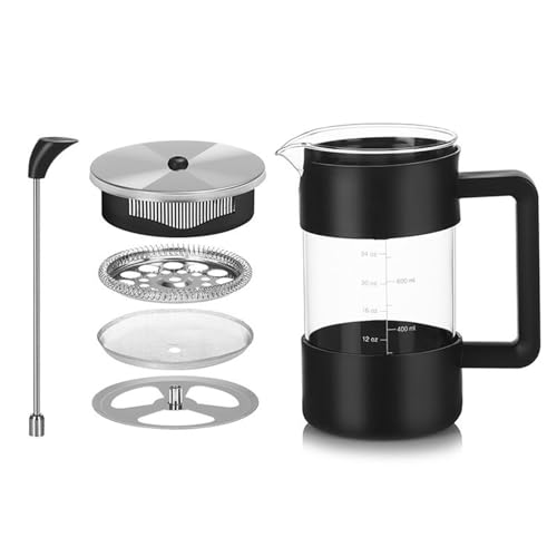 French Coffee Press 34oz 1 Liter - tragbare Kaffeepressen, No -Trip Brewer | Langlebige Kaffeemaschine für Küchen Wohnzimmer Familienparty Party Camping Arbeitsplatz Büro Morgen Routine täglich Gebrau von Berriphonia