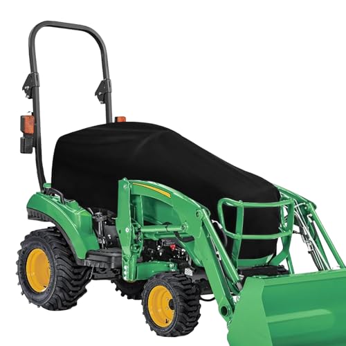 Mäher -Traktorabdeckung - Wasserdichte Schutzschild Mit Hoher Dichte, Winddichtes Hochleistungs -Plane | Outdoor Farming Garden Agriculture Garage Shed Camping Rasenausrüstung Lagerfahrzeug Fahrzeug von Berriphonia