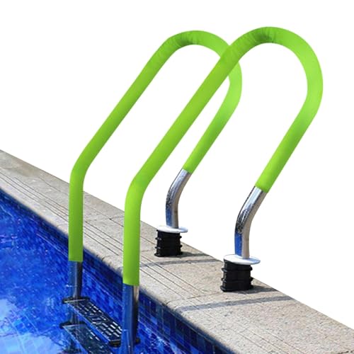 Pool-Geländerabdeckungen | Rutschfeste Ärmelgriffabdeckung | 2 x Safety Grips Schutzabdeckung für Treppengriffe, Poolzubehör von Berriphonia