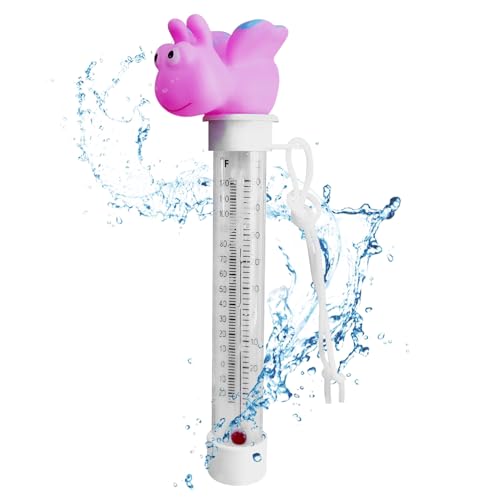 Schwimmendes Pool -Messgerät - Thermometer mit schwimmender Temperatur, süßes Poolthermometer | -Skala -Wassertemperaturprüfgerät für Innenbadewanne im Freien im Freien Teich Fischtank Spa Schwim von Berriphonia
