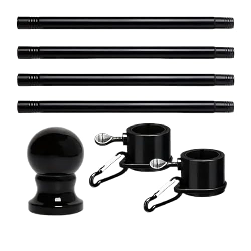 Teleskop-Fahnenmast – robustes Design, höhenverstellbare Aluminiumstange, rostfreies Flaggenhalter-Set mit einfach zu installierender Bodenhülse, wetterbeständiger Fahnenmast für Haus, Hof, Garten Teleskop-Fahnenmast – robustes Design, höhenverstellbare Aluminiumstange, rostfreies Flaggenhalter-Set mit einfach zu installierender Bodenhülse, wetterbeständiger Fahnenmast für Haus, Hof, Garten von Berriphonia