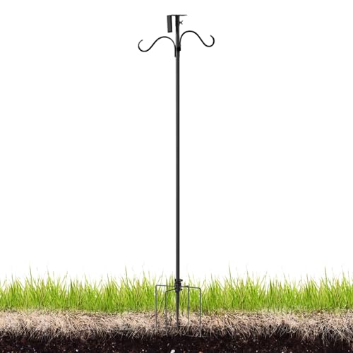 Vogelhausstangen Für Outdoors - Heavy Duty Mount -Kit, Einstellbare Stützstange | Hoher Vogelhaus Montagepfosten Für Windglocken Solarleuchten Weinpflanzen Hängende Pflanzer Garten Hinterhof Terrasse von Berriphonia