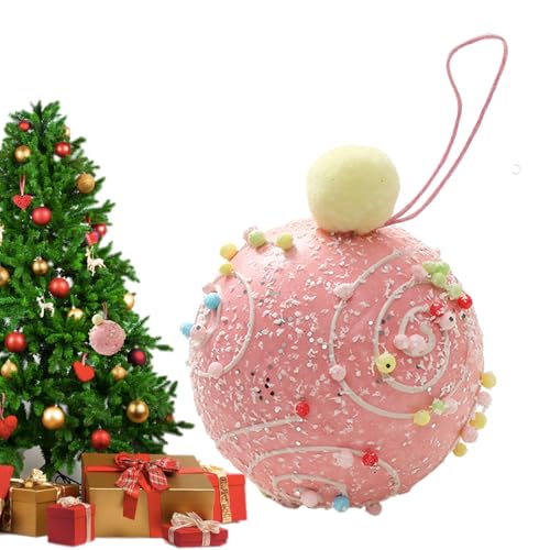 Weihnachtskugel-Ornamente – Ferienbäume für die Weihnachtsdekoration | Langlebige Hängekugeln für den Innen- und Außenbereich, Farben und Oberflächen von Berriphonia