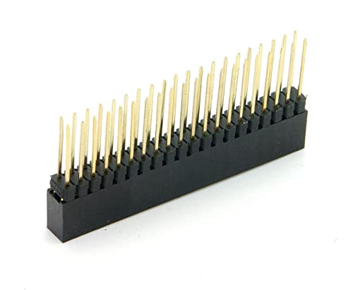 BerryBase 2x20 Pin Buchsenleiste für Raspberry Pi, gpio Stacking Header,Pin Header für PCB Board/Raspberry Pi 3, 2 Modell B/B+,weiblich 2-reihige Stiftleisten für Anschlussschnittstelle, 15,5mm von BerryBase