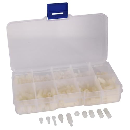BerryBase 420-teiliges Nylon Abstandshalter Sortiment in Kunststoffbox, M2,5, weiß BerryBase 420-teiliges Nylon Abstandshalter Sortiment in Kunststoffbox, M2,5, weiß von BerryBase