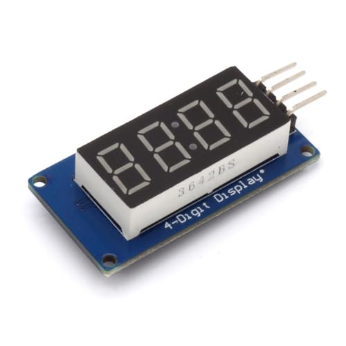 BerryBase 7 Segment LED Display Modul, I2C Schnittstelle, TM1637, 14mm, rot von BerryBase
