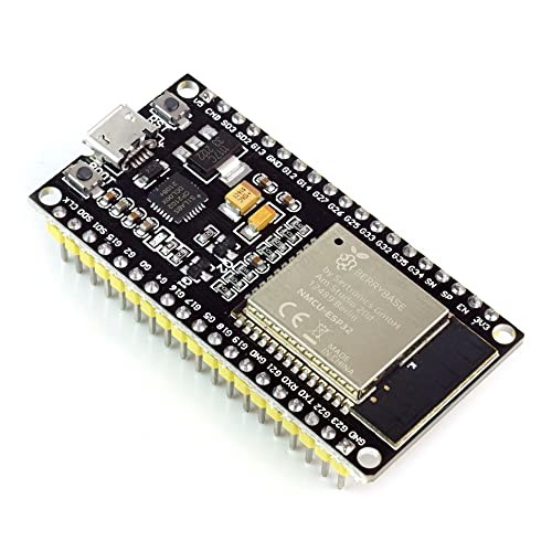 BerryBase ESP32 Dev Kit NodeMCU Development Board WLAN/WiFi, Bluetooth Dual Cores Mikrocontroller mit CP2102 USB UART, unverlötet kompatibel mit Arduino von BerryBase