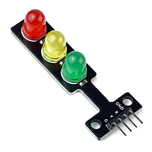 BerryBase LED Ampel Modul mit 3x 8mm LED (rot, gelb, grün), 5V von BerryBase