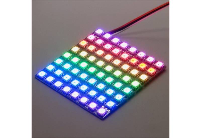 BerryBase LED Panel NeoPixel Square 8x8 Matrix mit 64 WS2812 5050 RGB LEDs von BerryBase