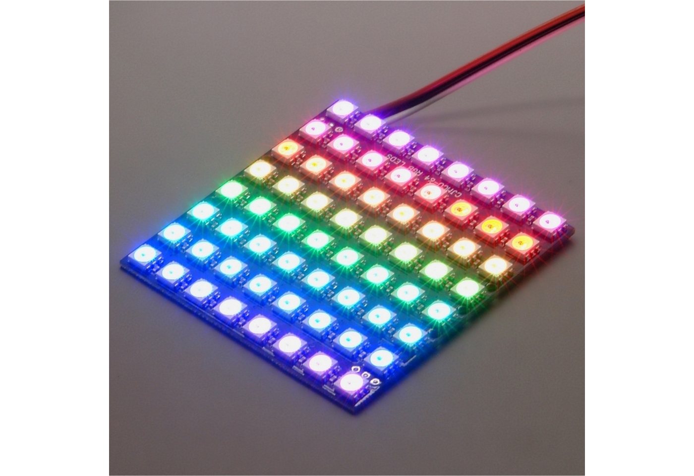 BerryBase LED Panel NeoPixel Square 8x8 Matrix mit 64 WS2812 5050 RGB LEDs von BerryBase