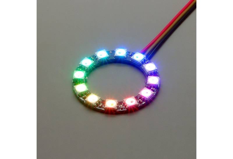 BerryBase LED-Streifen NeoPixel Ring mit 12 WS2812 5050 RGB LEDs von BerryBase
