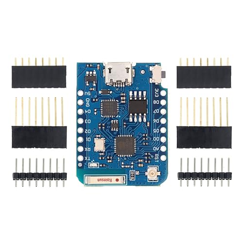BerryBase D1 Mini Pro 16 MB NodeMcu mit ESP8266-12F WLAN Module CP2104 inkl. U.FL Anschluss, ESP8266 Chip WiFi Entwicklungsboard ESP-12F 16MB Byte Modul, kompatibel mit Arduino von BerryBase