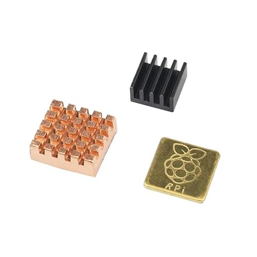 BerryBase Raspberry Pi Kühlkörper Aluminium Set 3 Stücke, Kühlkörper für Raspberry Pi 2 & 3 mit wärmeleitendem Klebeband leise passive Kühlung von BerryBase