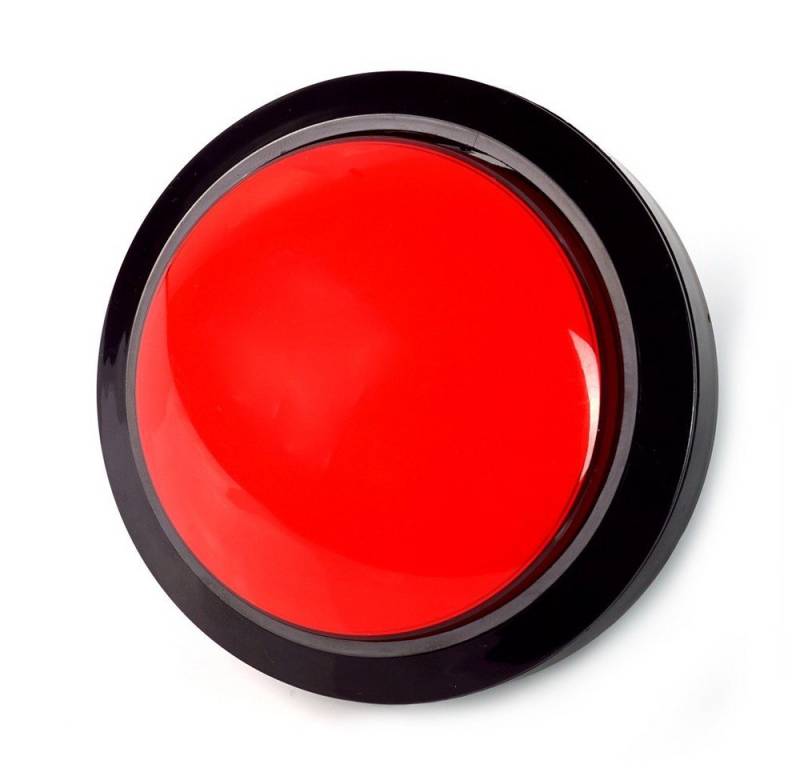 BerryBase Schalter Massive Arcade Button, 100mm, beleuchtet (LED 12V DC) - Farbe: rot von BerryBase