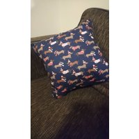 Weihnachten Daschund Kissen Blau Weihnachten Daschund Kissen Blau von BerryGoodCushions