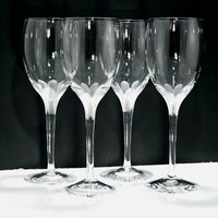 4 Lenox Aventur Weingläser 7, 5 "Gefrostete Satinierte Blütenblätter Geschliffenes Glas Feinen Kristall 4 Lenox Aventur Weingläser 7, 5 "Gefrostete Satinierte Blütenblätter Geschliffenes Glas Feinen Kristall von BerrypatchCompany