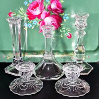 Vtg Kristall Kerzenständer Lot/5 Kerzenhalter Hochzeitsdeko Tischdeko Vtg Kristall Kerzenständer Lot/5 Kerzenhalter Hochzeitsdeko Tischdeko von BerrypatchCompany