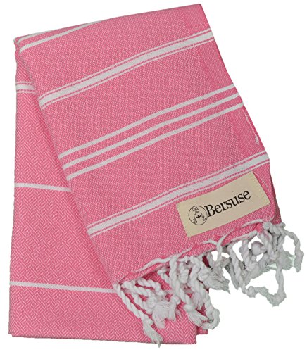 Bersuse 100% Baumwolle - Anatolia Türkisches Handtuch Geschirrtuch - Pink von Bersuse