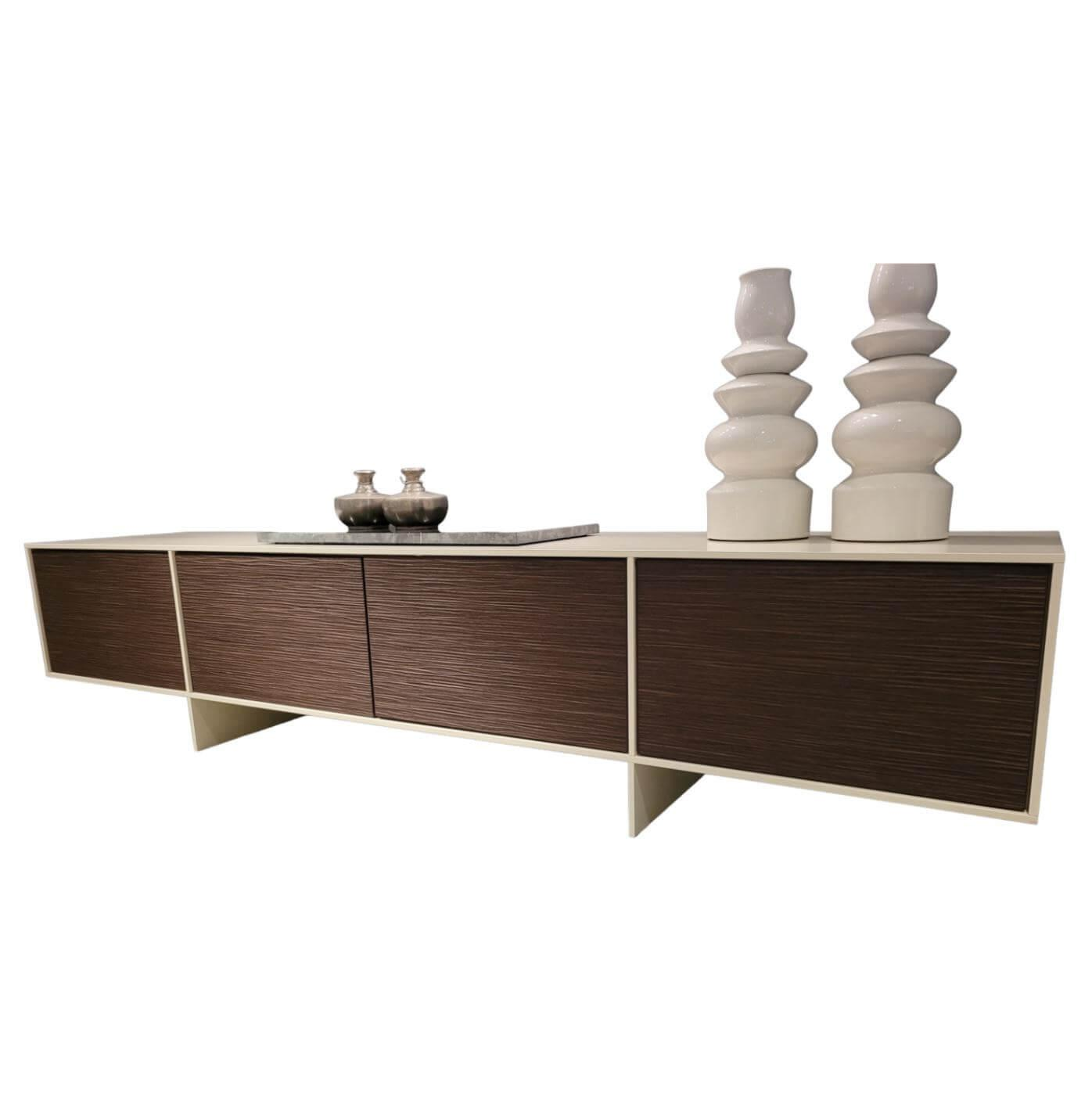 Sideboard Face TV-Möbel Seidenglanz Weiß Dunkles Holz Sideboard Face TV-Möbel Seidenglanz Weiß Dunkles Holz von Bert Plantagie
