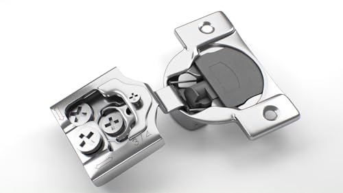 Berta (4 Stück) 1,9 cm Overlay Face Frame Soft Closing Scharniere 105 Grad 6-Wege 3-Cam Anpassung Verdeckte Küchenschranktürscharniere mit Schrauben von Berta