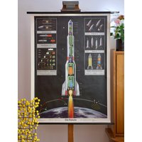 Vintage Lehrtafel Der The Rocket 1963 Original von Berthavintagecharts