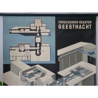 Vintage Schullehrtafel Des Nuklearforschungszentrums Geesthacht 60Er Jahre Original Lehrtafel von Berthavintagecharts