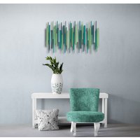 Shades Of Green Wall Art - Moderne Abstrakte Holzwandskulptur Shades Of Green Wall Art - Moderne Abstrakte Holzwandskulptur von BertiesBlocks