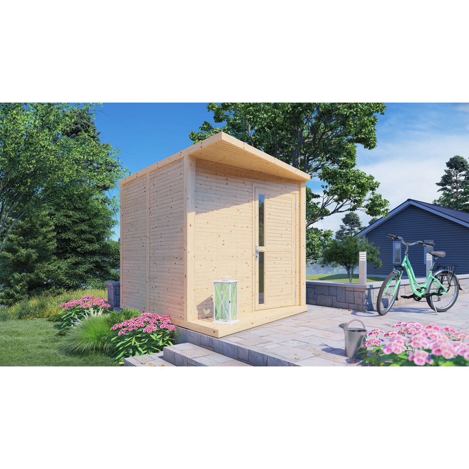 Bertilo Gartenhaus Concept 297 cm x 234 cm Natur FSC® von Bertilo