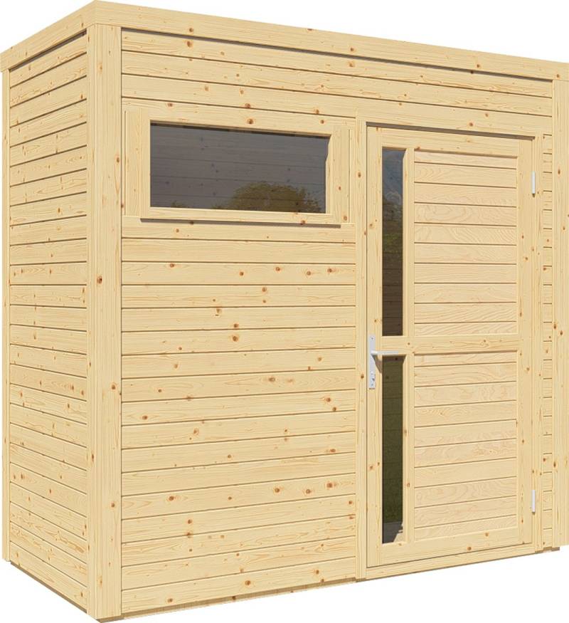 Bertilo Gartenhaus Cubus 1 - 19 mm naturbelassen von Bertilo