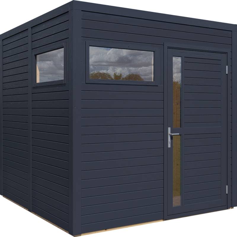 Bertilo Gartenhaus Cubus 2 - 19 mm anthrazit von Bertilo