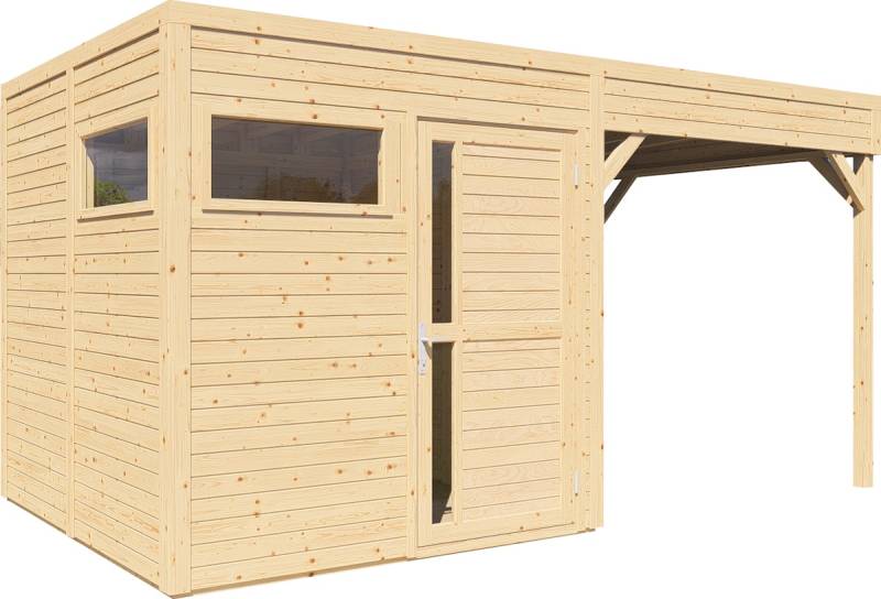 Bertilo Gartenhaus Cubus 2 Lounge - 19 mm naturbelassen von Bertilo