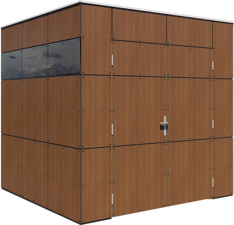 Bertilo Gartenhaus HPL 1 - 6 mm Braun HPL 1: 230 x 228 cm von Bertilo
